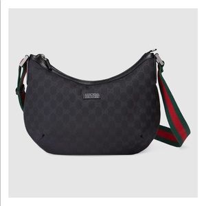 Gucci black canvas crossbody bag